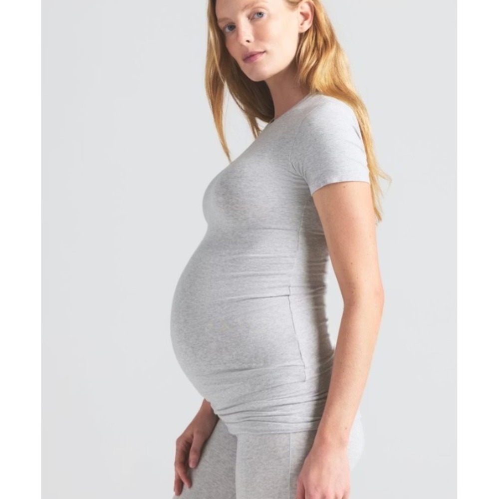Skims Cotton Jersey Maternity Short Sleeve T-Shirt SS-STT-8046W Small - Picture 2 of 5